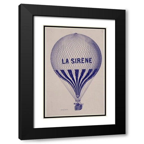 Sirene Black Modern Wood Framed Art Print with Double Matting by Vintage Apple Collection