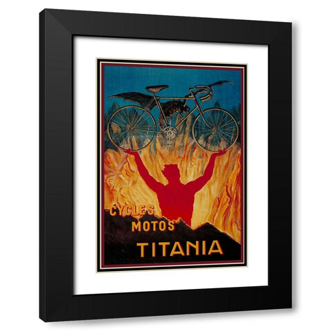 Titania Black Modern Wood Framed Art Print with Double Matting by Vintage Apple Collection