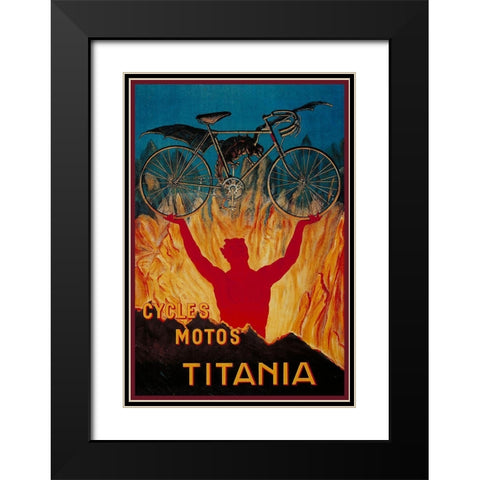 Titania Black Modern Wood Framed Art Print with Double Matting by Vintage Apple Collection