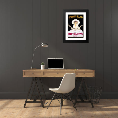 Vermouth Bianco Black Modern Wood Framed Art Print with Double Matting by Vintage Apple Collection