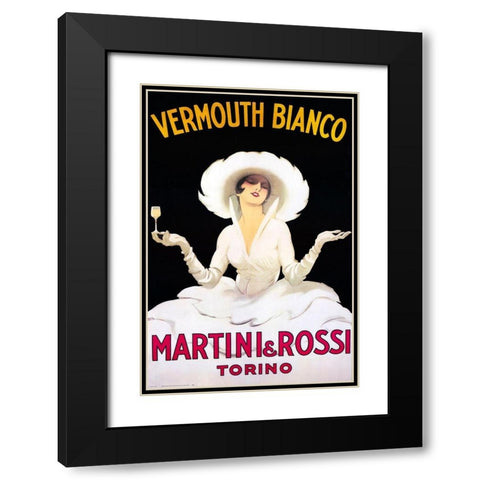 Vermouth Bianco Black Modern Wood Framed Art Print with Double Matting by Vintage Apple Collection