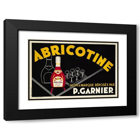 Abricotine Black Modern Wood Framed Art Print with Double Matting by Vintage Apple Collection