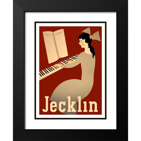 Jecklin Black Modern Wood Framed Art Print with Double Matting by Vintage Apple Collection