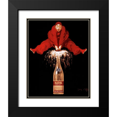 Belgium Red Man Black Modern Wood Framed Art Print with Double Matting by Vintage Apple Collection