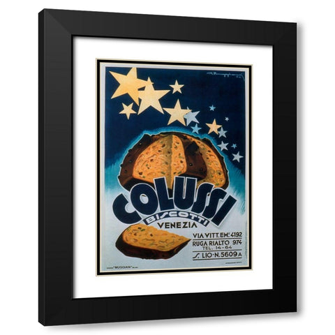 biscotti Black Modern Wood Framed Art Print with Double Matting by Vintage Apple Collection