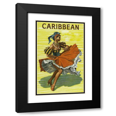 carribean (2) Black Modern Wood Framed Art Print with Double Matting by Vintage Apple Collection