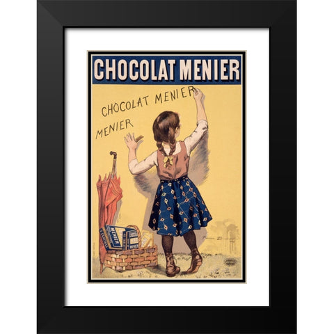 Chocolat Black Modern Wood Framed Art Print with Double Matting by Vintage Apple Collection