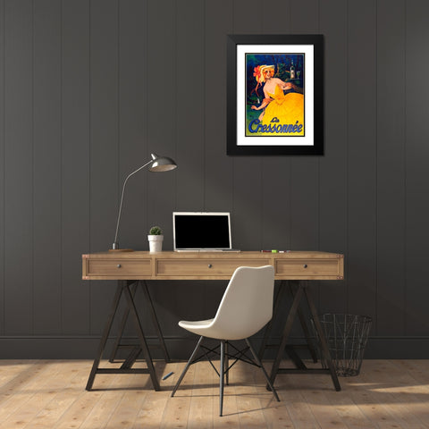 Le Cressonnee Black Modern Wood Framed Art Print with Double Matting by Vintage Apple Collection