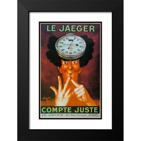 Le Jaeger Black Modern Wood Framed Art Print with Double Matting by Vintage Apple Collection