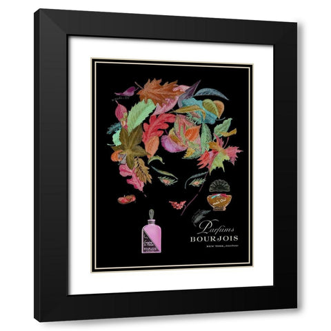 Parfums Bourjois Black Modern Wood Framed Art Print with Double Matting by Vintage Apple Collection