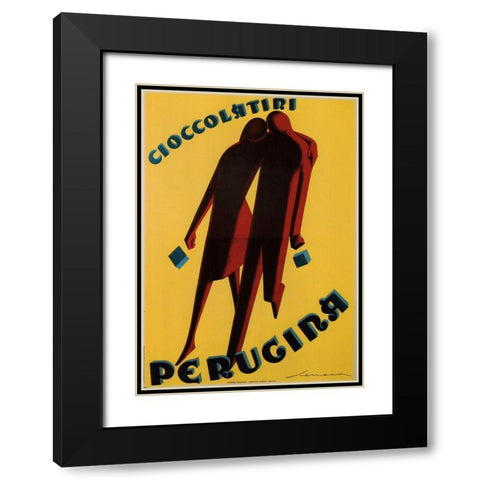 PeruginaII Black Modern Wood Framed Art Print with Double Matting by Vintage Apple Collection