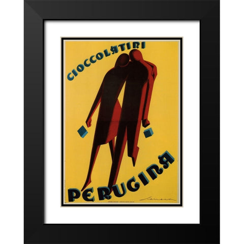 PeruginaII Black Modern Wood Framed Art Print with Double Matting by Vintage Apple Collection