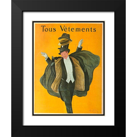 Vestments Black Modern Wood Framed Art Print with Double Matting by Vintage Apple Collection