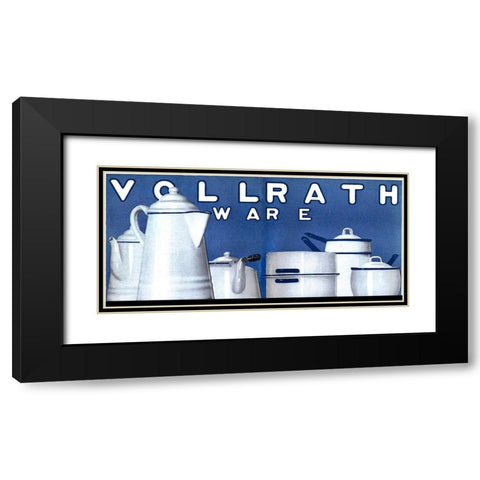 vintage cookware Black Modern Wood Framed Art Print with Double Matting by Vintage Apple Collection