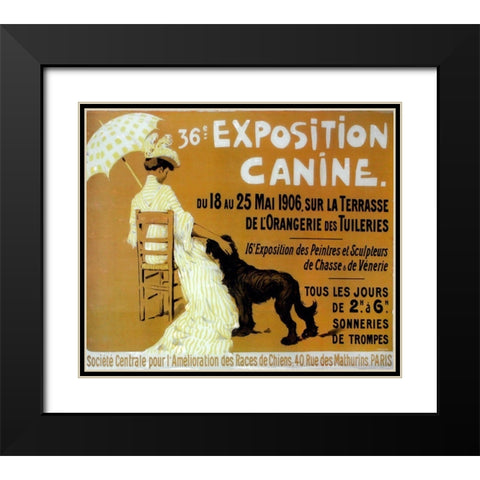 Exposition Canine Black Modern Wood Framed Art Print with Double Matting by Vintage Apple Collection