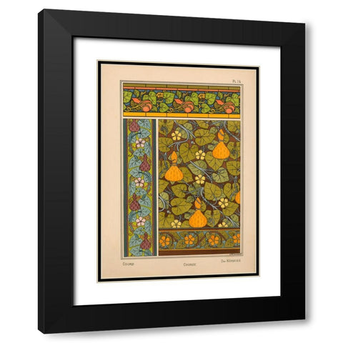 Plate 14 - Courd Black Modern Wood Framed Art Print with Double Matting by Vintage Apple Collection