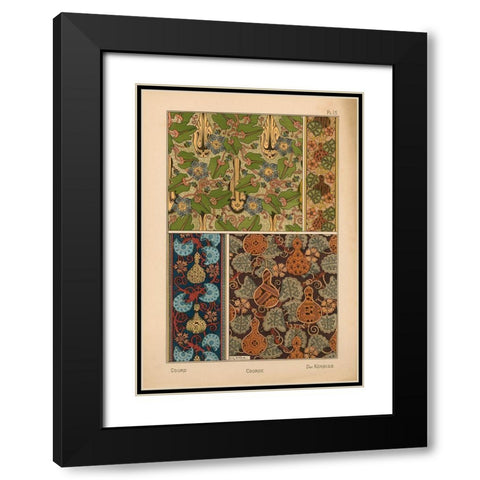 Plate 15 - Courd Black Modern Wood Framed Art Print with Double Matting by Vintage Apple Collection