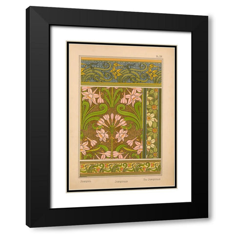 Plate 29 - Jonquil Black Modern Wood Framed Art Print with Double Matting by Vintage Apple Collection