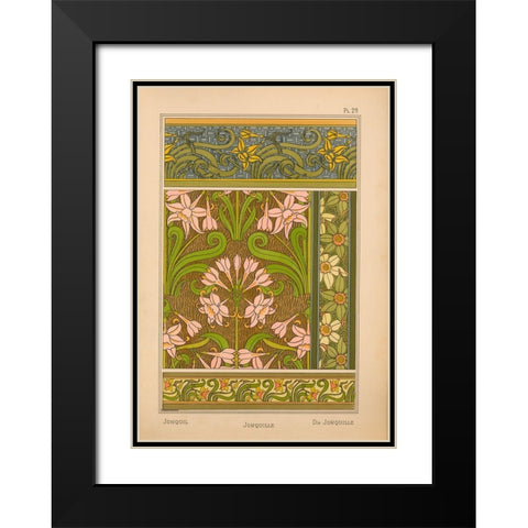 Plate 29 - Jonquil Black Modern Wood Framed Art Print with Double Matting by Vintage Apple Collection