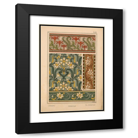 Plate 30 - Jonquil Black Modern Wood Framed Art Print with Double Matting by Vintage Apple Collection