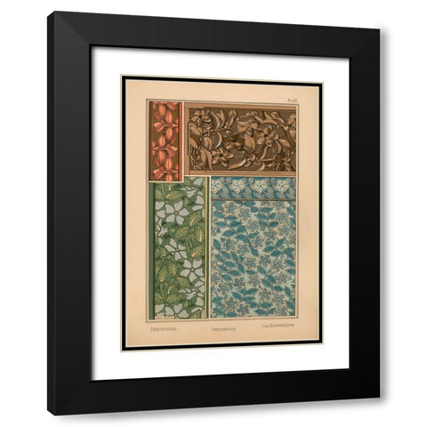 Plate 63 - Periwinkle Black Modern Wood Framed Art Print with Double Matting by Vintage Apple Collection