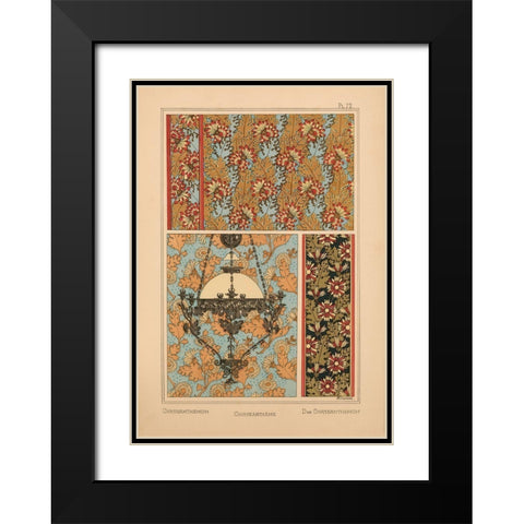 Plate 72 - Chrysanthemum Black Modern Wood Framed Art Print with Double Matting by Vintage Apple Collection