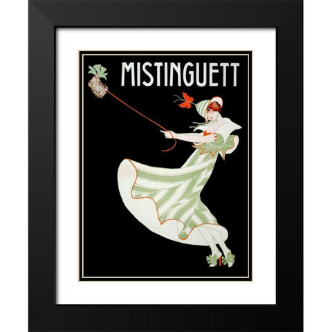 Mistinguett I Black Modern Wood Framed Art Print with Double Matting by Vintage Apple Collection