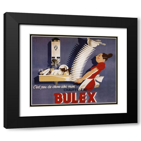 Bulex Water Heater Belgium Black Modern Wood Framed Art Print with Double Matting by Vintage Apple Collection
