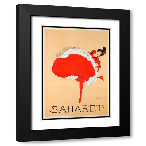 Saharet Black Modern Wood Framed Art Print with Double Matting by Vintage Apple Collection