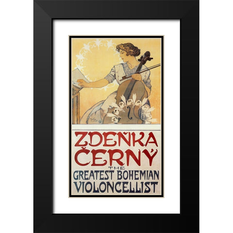 Zdneka cerny Archival Black Modern Wood Framed Art Print with Double Matting by Vintage Apple Collection