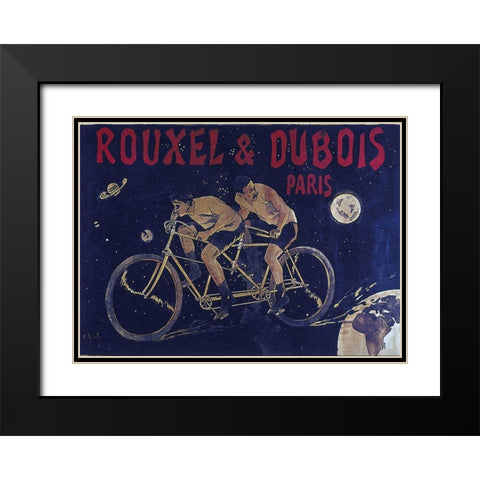 Bike 03 Black Modern Wood Framed Art Print with Double Matting by Vintage Apple Collection
