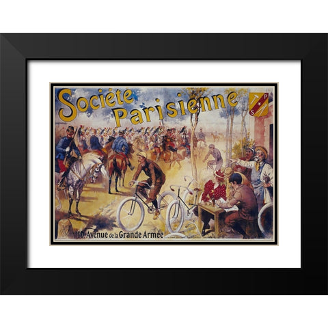 Bike 06 Black Modern Wood Framed Art Print with Double Matting by Vintage Apple Collection