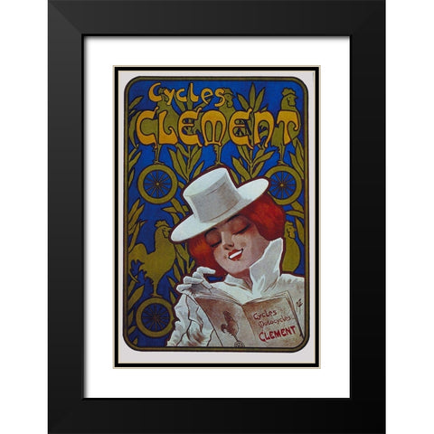 Bike 21 Black Modern Wood Framed Art Print with Double Matting by Vintage Apple Collection