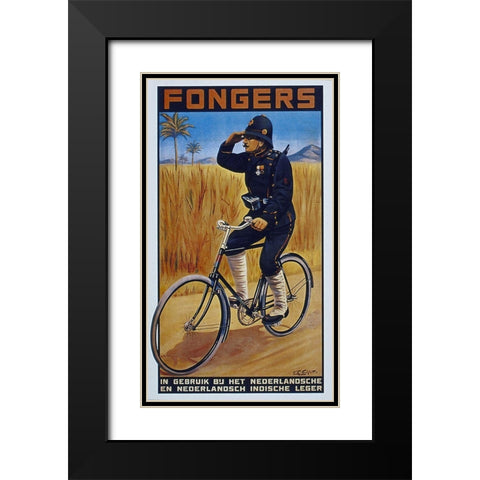 Bike 28 Black Modern Wood Framed Art Print with Double Matting by Vintage Apple Collection