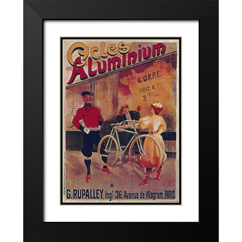 Bike 32 Black Modern Wood Framed Art Print with Double Matting by Vintage Apple Collection