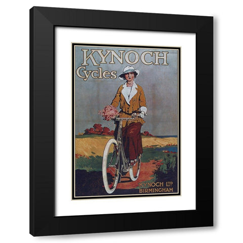 Bike 38 Black Modern Wood Framed Art Print with Double Matting by Vintage Apple Collection