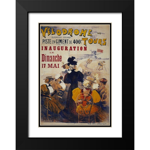Bike 39 Black Modern Wood Framed Art Print with Double Matting by Vintage Apple Collection