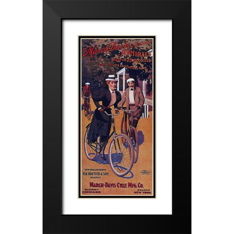 Bike 58 Black Modern Wood Framed Art Print with Double Matting by Vintage Apple Collection