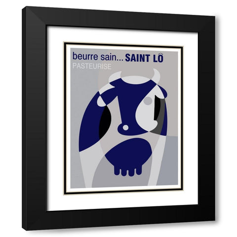 Beurre Sain Black Modern Wood Framed Art Print with Double Matting by Vintage Apple Collection