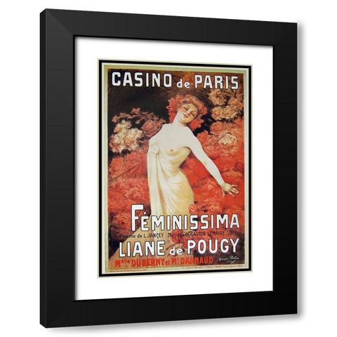 Feminissa (2) Black Modern Wood Framed Art Print with Double Matting by Vintage Apple Collection