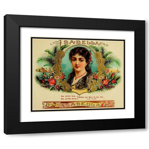 Isabella Cigar (2) Black Modern Wood Framed Art Print with Double Matting by Vintage Apple Collection