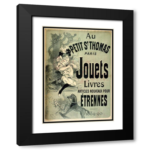 Jouets1889 Black Modern Wood Framed Art Print with Double Matting by Vintage Apple Collection