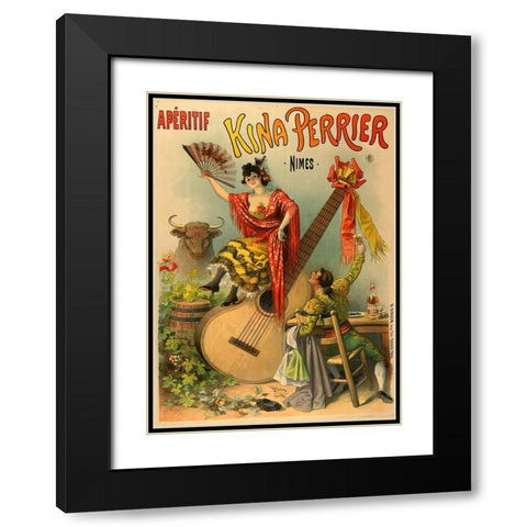 Kina Perrier Black Modern Wood Framed Art Print with Double Matting by Vintage Apple Collection