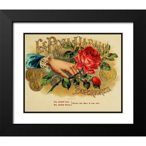Larosa Habana Black Modern Wood Framed Art Print with Double Matting by Vintage Apple Collection