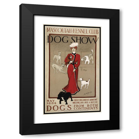 Mascoutah Kennel Club Black Modern Wood Framed Art Print with Double Matting by Vintage Apple Collection