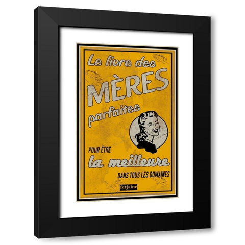 Meres Black Modern Wood Framed Art Print with Double Matting by Vintage Apple Collection