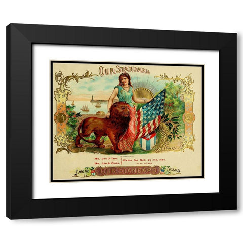 Our Standard Black Modern Wood Framed Art Print with Double Matting by Vintage Apple Collection