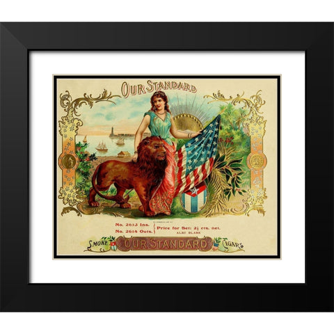 Our Standard Black Modern Wood Framed Art Print with Double Matting by Vintage Apple Collection