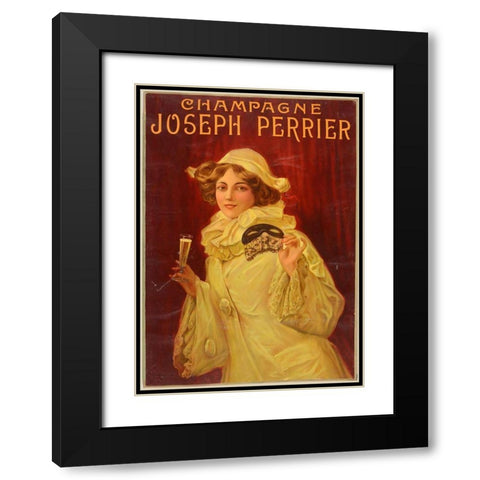 Perrierred Black Modern Wood Framed Art Print with Double Matting by Vintage Apple Collection