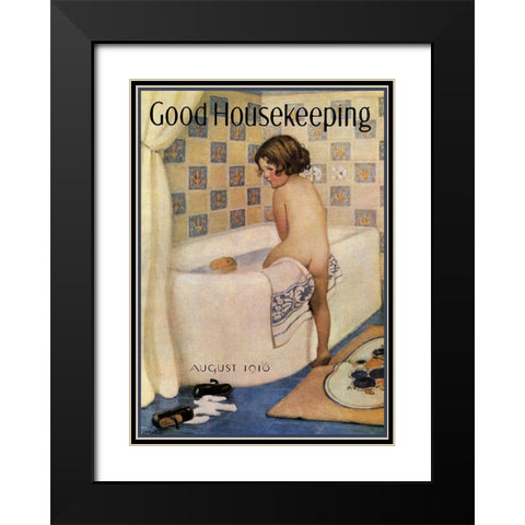 Good Housekeeping I Black Modern Wood Framed Art Print with Double Matting by Vintage Apple Collection